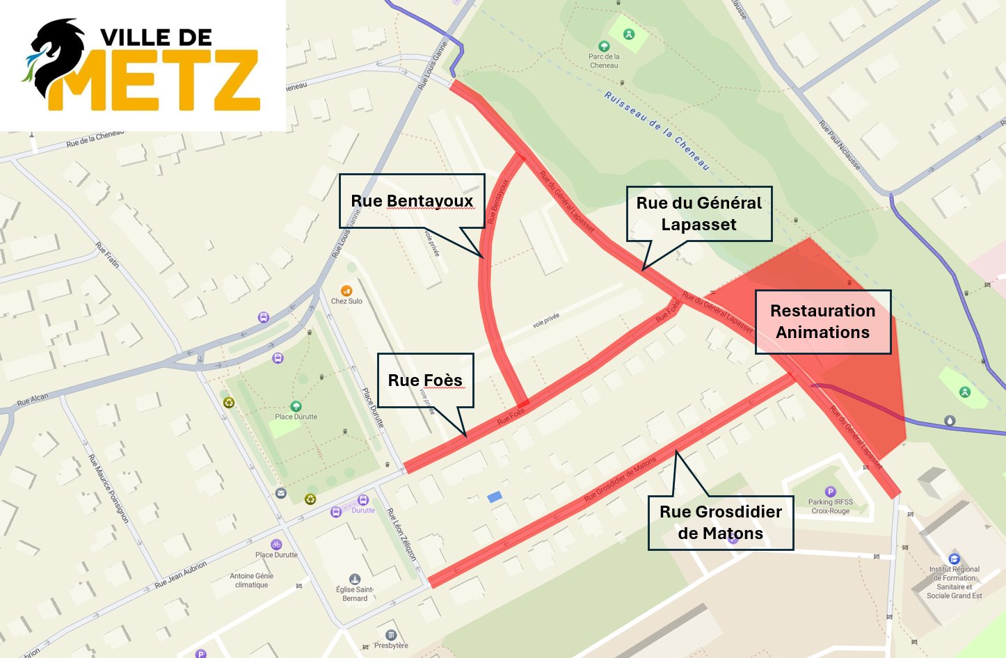 Plan des rues du vide-grenier